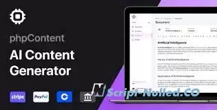 phpContent v1.1.0 - AI Content Generator Platform (SaaS) - nulled