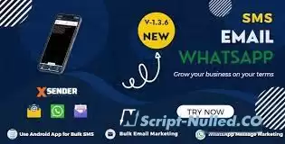 XSender v1.3.7 - Bulk Email, SMS and WhatsApp Messaging Application - nulled