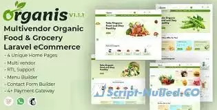 Organis v1.0.0 - Multivendor Organic Food & Grocery Laravel eCommerce