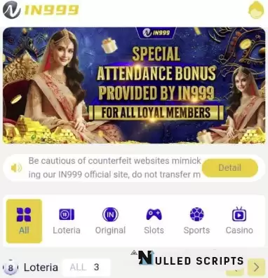 In999 lottery casino betting script clone software